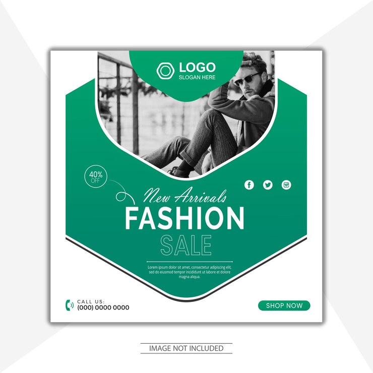 Venta de moda Publicación en redes sociales y banner web