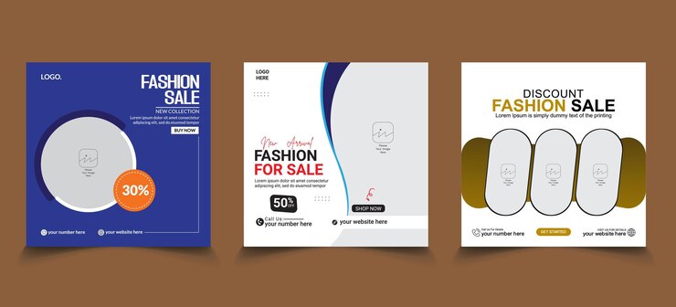 Venta de moda en las redes sociales plantilla de diseño de post Colección de moda disponible