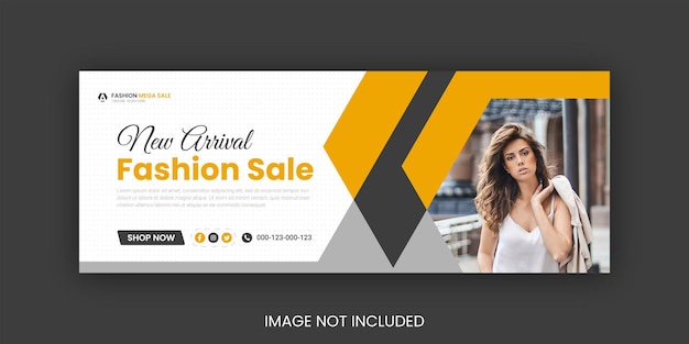 Venta de moda en las redes sociales plantilla de portada de Facebook
