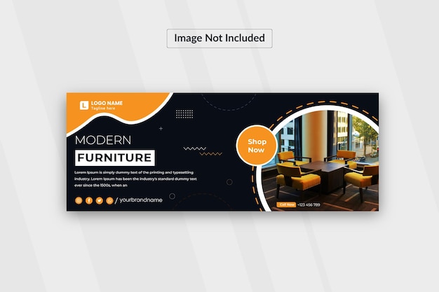 Venta de muebles Portada de Facebook y plantilla de banner web