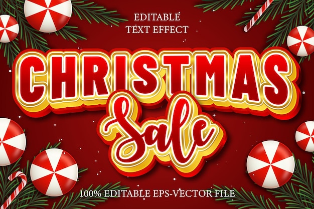 Venta de Navidad Editable en 3D Estilo moderno