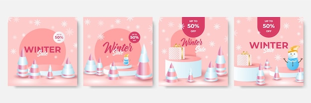 Venta de navidad. etiquetas promocionales de invierno, tarjetas publicitarias, ofertas especiales, rebajas de temporada. cartel de descuento de promoción navideña. rebajas de invierno, contenido promocional en redes sociales. ilustración vectorial