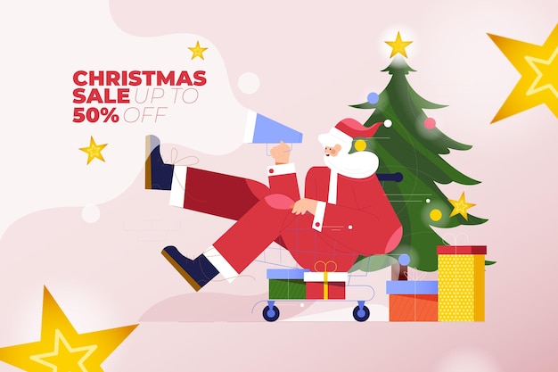 venta de Navidad ilustración vectorial
