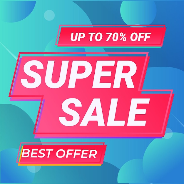 Venta de ofertas especiales y descuento de 50 ofertas Estampa de pegatina de color Diseño vectorial en fondo blanco