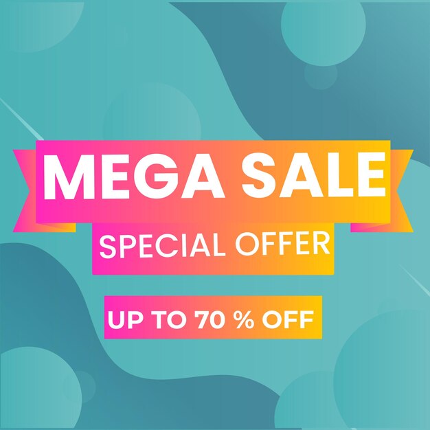 Venta de ofertas especiales y descuento de 50 ofertas Estampa de pegatina de color Diseño vectorial en fondo blanco
