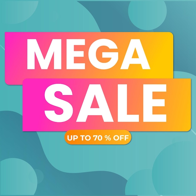 Venta de ofertas especiales y descuento de 50 ofertas Estampa de pegatina de color Diseño vectorial en fondo blanco