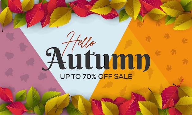 venta de otoño banner venta de compras