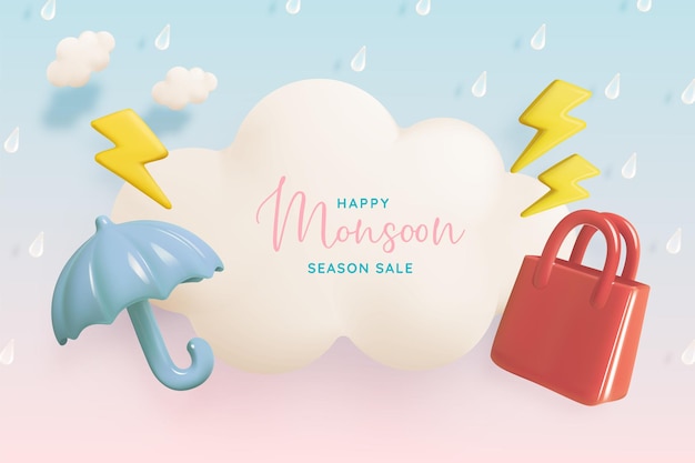 Venta de pancartas de la temporada de monzones