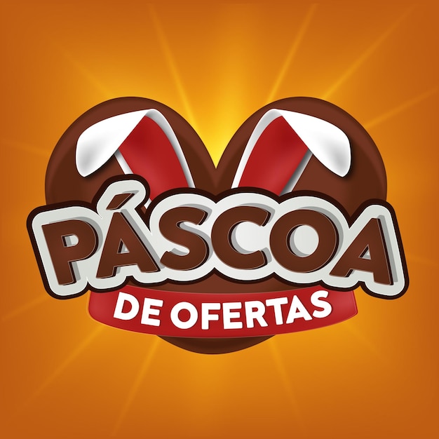 Vector venta de pascua en brasil