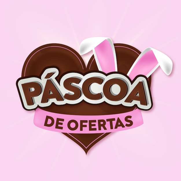 Vector venta de pascua en brasil