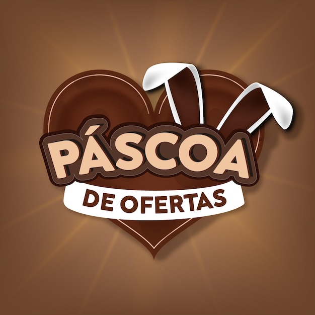 Vector venta de pascua en brasil