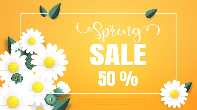venta de primavera de ilustración para publicidad y sitios web