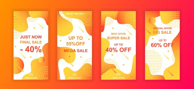 Venta de publicidad diseño redes sociales plantilla de historias de instagram
