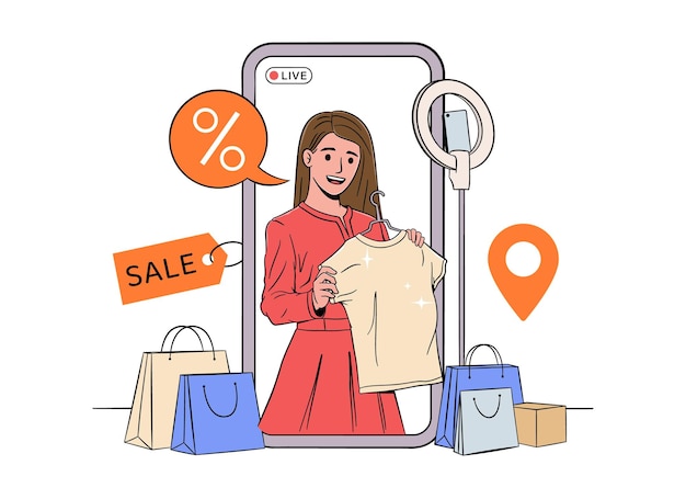 Venta de ropa en vivo
