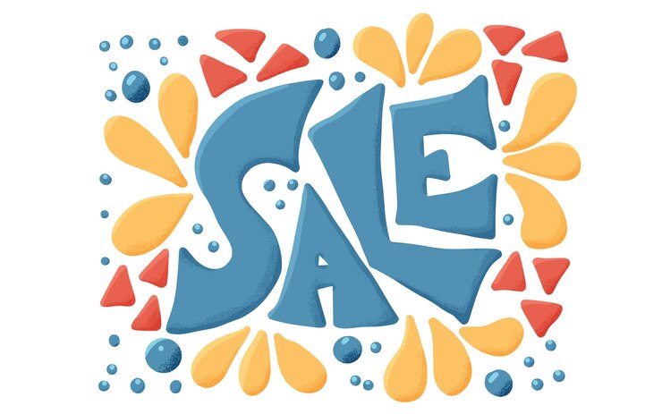 Vector venta de texto estilizado vector palabra creativa aislada