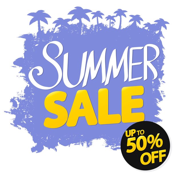 Venta de verano 50 de descuento en la temporada de diseños de carteles