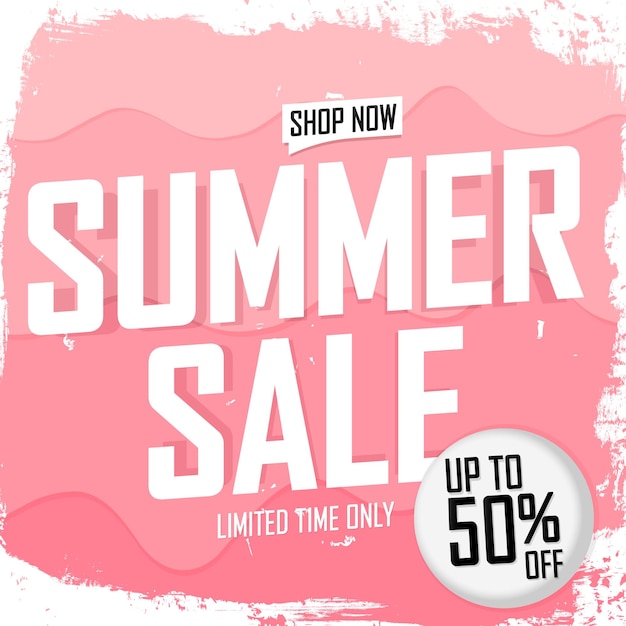 Venta de verano 50 de descuento en la temporada de diseños de carteles