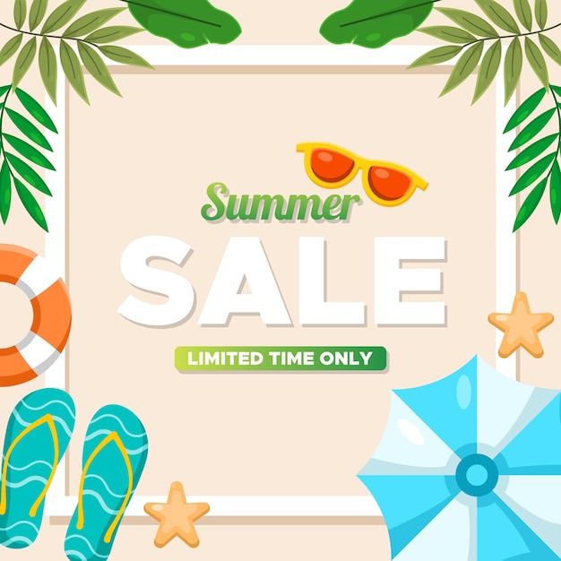 Venta de verano Colección de diseño vectorial