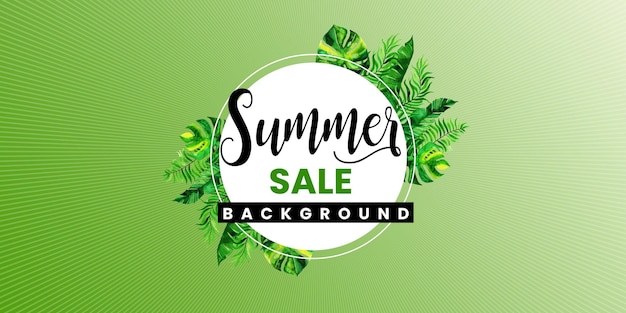 Venta de verano fondo negro verde banner profesional diseño multipropósito vector libre