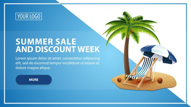 Venta de verano y semana de descuento.
