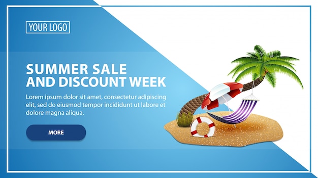 Venta de verano y semana de descuento.