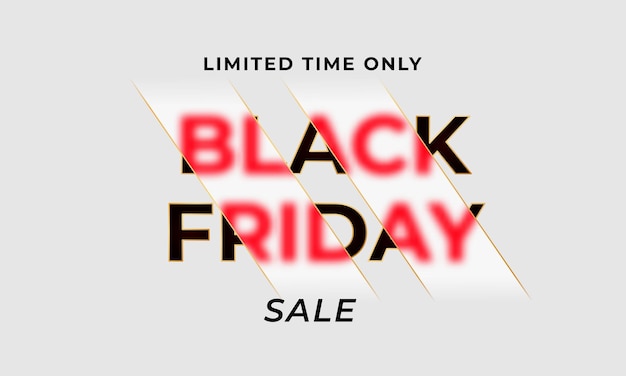 Venta del Viernes Negro Banner moderno horizontal en fondo claro Ilustración vectorial