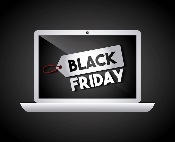 Vector venta de viernes negro comercio