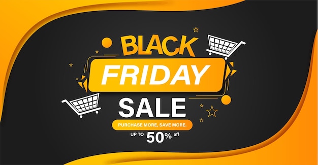 Venta de viernes negro, diseño minimalista moderno con etiqueta de venta