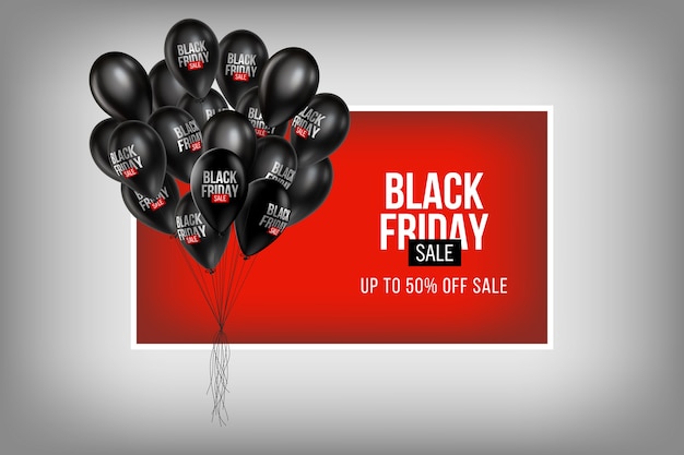 Venta de viernes negro con globos