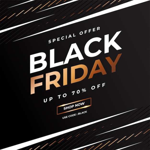 Venta de viernes negro perfecta para publicaciones en redes sociales, así como carteles y pancartas.