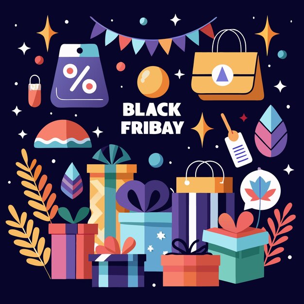 Venta de viernes negro regalos descuentos ofertas de compras ofertas de vacaciones Navidad Cyber lunes Ahorra dinero Compra ahora