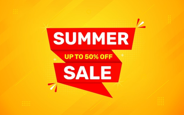 Ventaje de verano Banner de descuento Template vectorial de oferta de verano Etiqueta de venta y descuentos