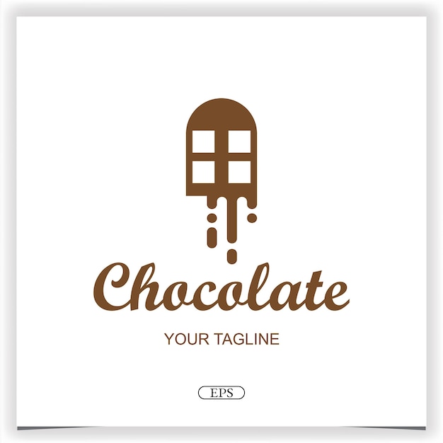 Ventana chocolate logo diseño premium elegante plantilla vector eps 10