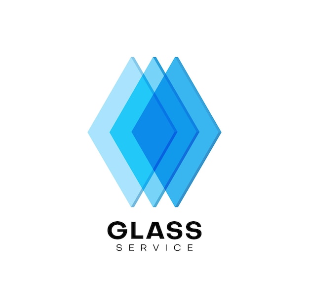 Vector ventana de icono de empresa de servicio de vidrio o construcción