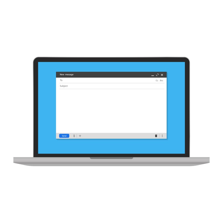 Vector ventana del navegador en su computadora portátil