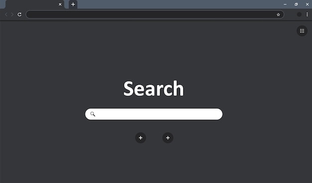 Ventana plana del navegador para el diseño del sitio Web Internet simple ilustración vectorial