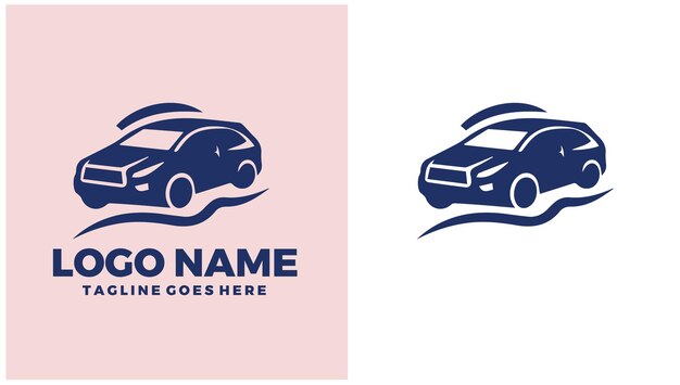 Ventas de automóviles Ventas de vehículos Venta minorista de automóviles Ilustración de diseño de logotipo único