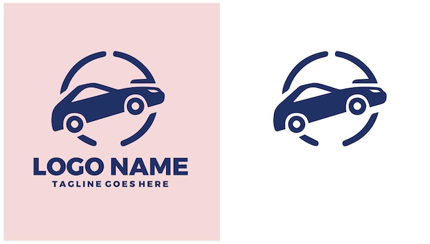 Ventas de automóviles Ventas de vehículos Venta minorista de automóviles Ilustración de diseño de logotipo único