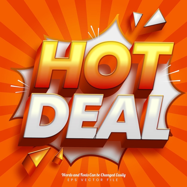 Ventas de banner de fondo colorido con plantilla de oferta especial 3d de efecto de texto