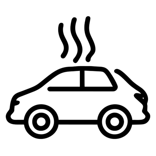 ventilación y calefacción del contorno del icono del automóvil