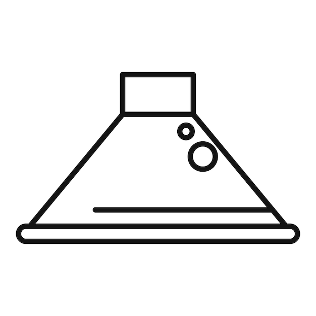 Ventilador de extracción de la capucha de la cocina que filtra el vapor mientras se cocina icono artístico de la línea de alimentos
