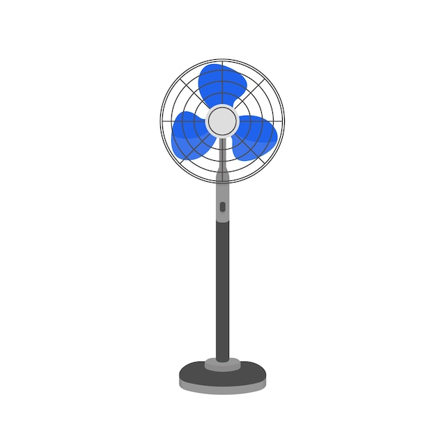 Vector ventilador de pedestal, ilustración de ventilador de piso