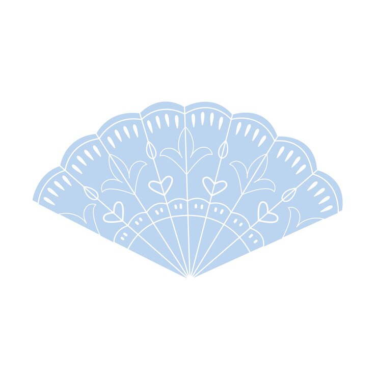 Vector ventilador plegable decorativo vintage tradicional