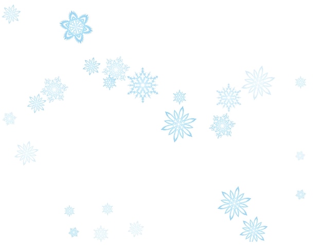 La ventisca de copos de nieve azules de Navidad fluye a la luz