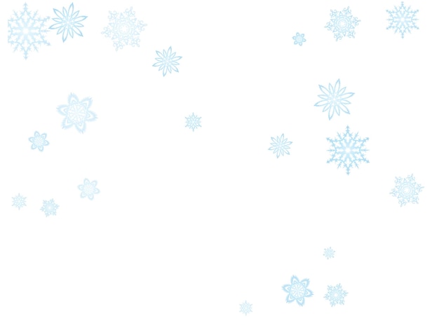 La ventisca de copos de nieve azules de Navidad fluye a la luz