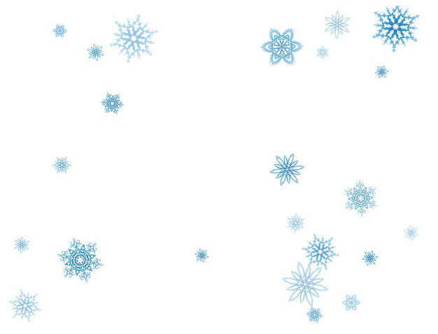 La ventisca de copos de nieve azules de Navidad fluye a la luz