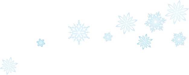 La ventisca de copos de nieve azules de Navidad fluye a la luz