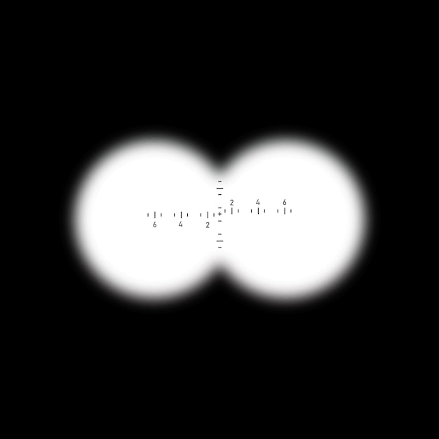 Ver binoculares con bordes borrosos suaves vector