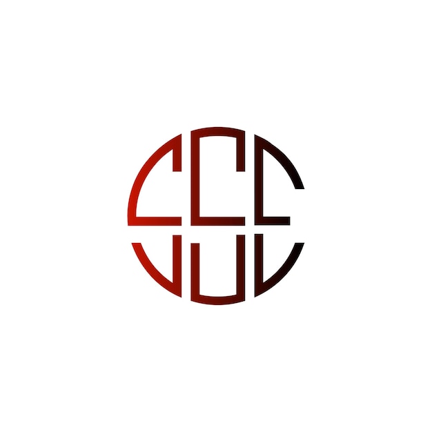 Ver el diseño del logotipo del círculo creativo inicial, el espacio negativo atemporal, el monograma.