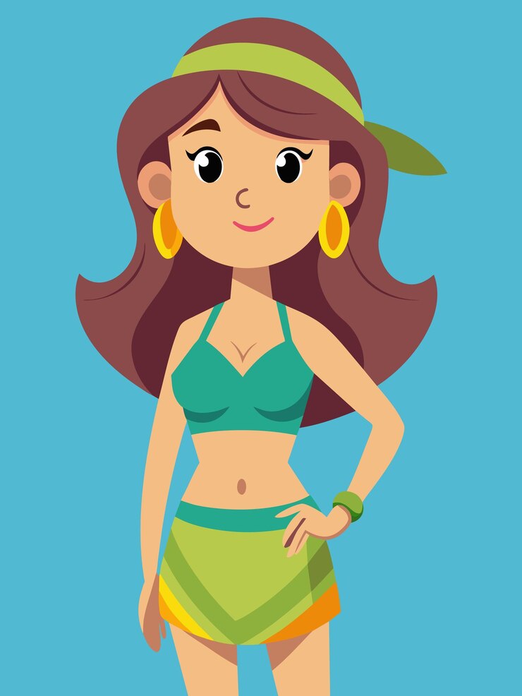 Vector el verano se acerca ilustración vectorial de la mujer